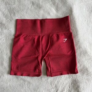 Gymshark Women's High-Waist Seamless Athletic Shorts in Red